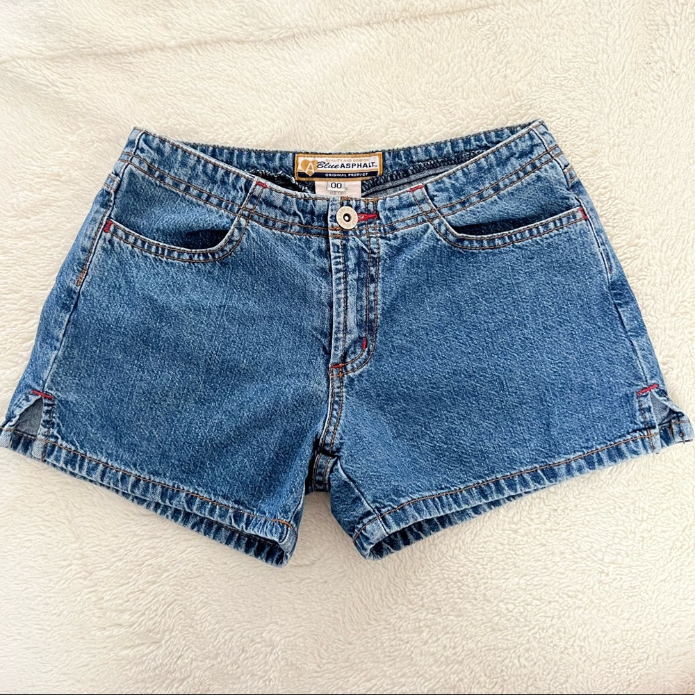 Blue asphalt shorts
